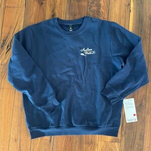 lululemon athletica Navy Crewneck Sweatshirt with Script Logo